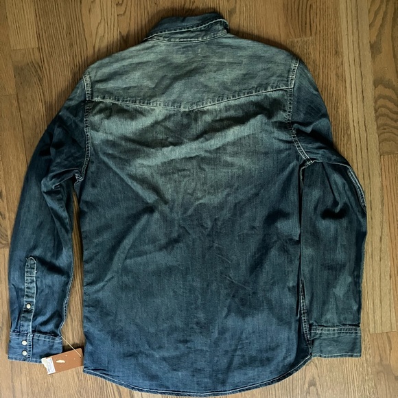 NEW Sonoma Denim Jean Button Down ombré Shirt S - Picture 8 of 8